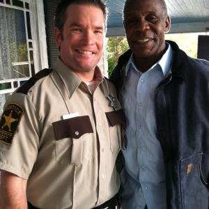As The Sheriff on the set of CHASING SHAKESPEARE with Danny Glover