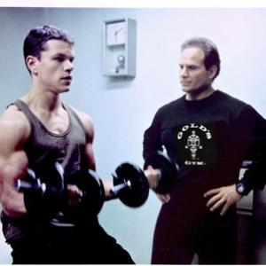 Mike Torchia training Matt Damon for the Bourne Identity