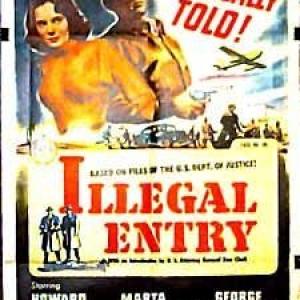 Howard Duff and Mrta Torn in Illegal Entry 1949