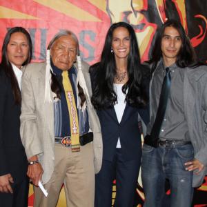 Saginaw Grant Mariana Tosca and Tokala Clifford arrive at the 9th Annual Red Nation Film Festival Awards  November 14 2012 at the Harmony Gold Theater Los Angeles CA