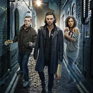 Still of Russell Tovey, Lenora Crichlow and Aidan Turner in Being Human (2008)