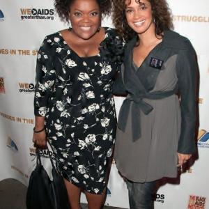Tammy Townsend and Yvette Nicole Brown attend The 10th Annual Heroes in the Struggle Gala concert and awards presented by the Black AIDS Institute Los Angeles California  011210