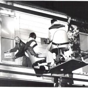 Doing the slate for the very first shot in Halloween II