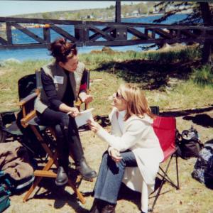 Valarie Trapp and Joanne Whalley on location in Nova Scotia for Virginias Run