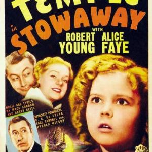Shirley Temple, Robert Young, Alice Faye and Arthur Treacher in Stowaway (1936)