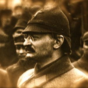 A Still in the film which was dedicated to the October Revolution Lev Davidovich Trotsky 18791940 was the founder of the Red Army and the leader of the 1905 and 1917 Russian Scientific Socialist Revolutions