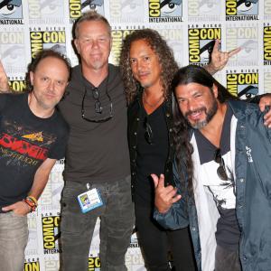 Lars Ulrich James Hetfield and Robert Trujillo at event of Metallica Through the Never 2013