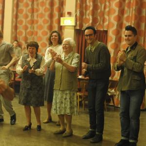 Still of Imelda Staunton Joseph Gilgun Menna Trussler George MacKay and Ben Schnetzer in Pride 2014