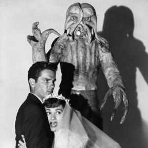 Gloria Talbott and Tom Tryon in I Married a Monster from Outer Space (1958)