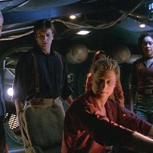 Still of Nathan Fillion, Ron Glass, Gina Torres and Alan Tudyk in Firefly (2002)