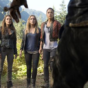 Still of Paige Turco Eliza Taylor and Lindsey Morgan in The 100 2014