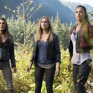 Still of Paige Turco Eliza Taylor and Lindsey Morgan in The 100 2014