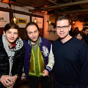 Gregg Turkington, Tye Sheridan and Rob Grady at event of IMDb & AIV Studio at Sundance (2015)