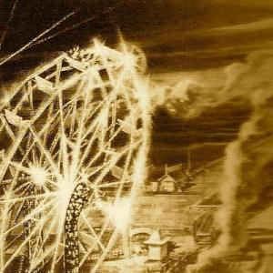 1941 Production Illustrator George Jensens sketch of ferris wheel leaving its mooring