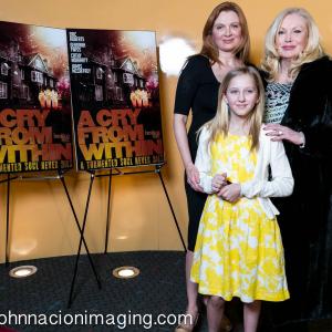Deborah Twiss, Cathy Moriarty and Sydney McCann at premiere of A CRY FROM WITHIN