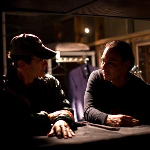 David Twohy and Raoul Trajillo discussing a scene, RIDDICK, Montreal 2012