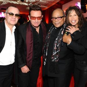 Quincy Jones, Bernie Taupin, Bono and Steven Tyler