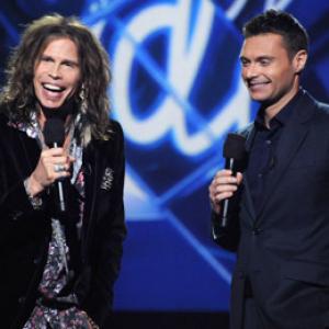 Ryan Seacrest and Steven Tyler at event of American Idol: The Search for a Superstar (2002)