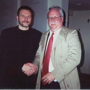 Film Director Producer Aleksei Uchitel and Drew H Fash Saint Petersburg Russia 2000