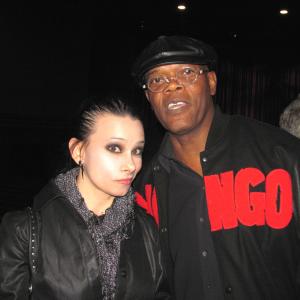 Rainbow Underhill and Samuel L Jackson at event of Django Unchained