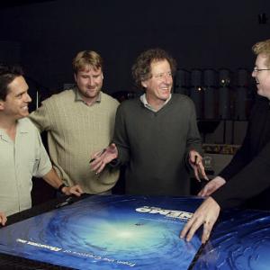 Geoffrey Rush Andrew Stanton Lee Unkrich and Graham Walters in Zuviukas Nemo 2003