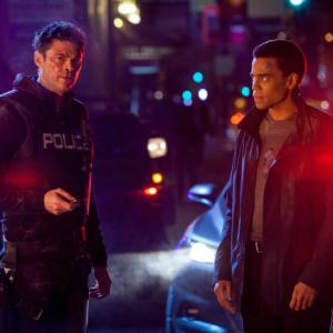 Still of Karl Urban and Michael Ealy in Almost Human 2013
