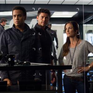 Still of Karl Urban Michael Ealy and Minka Kelly in Almost Human 2013