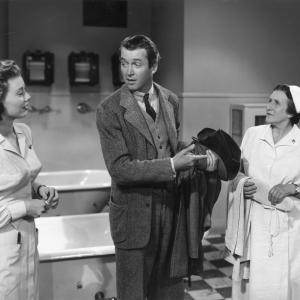 Still of James Stewart, Peggy Dow and Minerva Urecal in Harvey (1950)