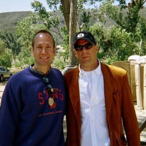 Vern Urich with Bruce Willis at the opening of the Painted Turtle Camp