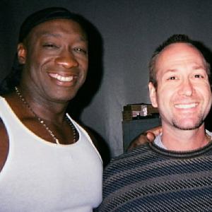 Vern Urich with Michael Clarke Duncan on the set of THE GEORGE LOPEZ SHOW