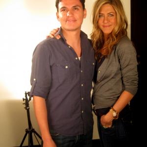 Actress Jennifer Aniston with director Andres Useche