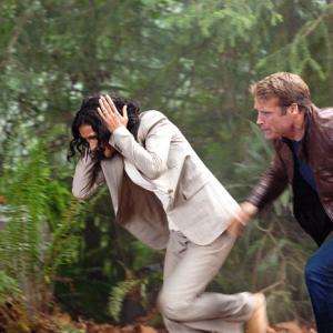 Still of Mark Valley and Indira Varma in Human Target 2010