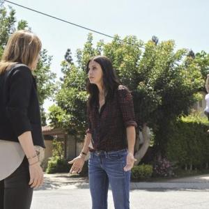 Still of Courteney Cox Ian Gomez Christa Miller and Brian Van Holt in Cougar Town 2009