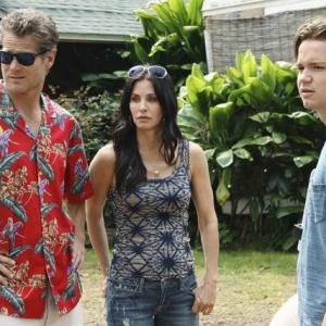 Still of Courteney Cox Dan Byrd and Brian Van Holt in Cougar Town 2009