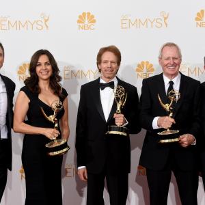 Jerry Bruckheimer Phil Keoghan Jonathan Littman Bertram van Munster and Elise Doganieri at event of The 66th Primetime Emmy Awards 2014