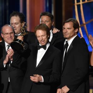 Jerry Bruckheimer Jonathan Littman and Bertram van Munster at event of The 66th Primetime Emmy Awards 2014