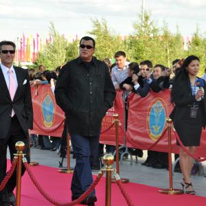 Bob Van Ronkel and Steven Seagal in Astana, Kazakhstan.