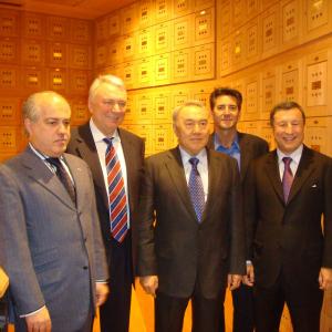 President of Kazakhstan Nursultan Nazarbayev Ambassador to Kazakhstan in Moscow and Bob Van Ronkel