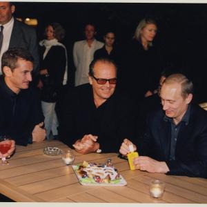 Russian President Vladimir Putin Jack Nicholson and Sean Penn in Moscow with Bob Van Ronkel