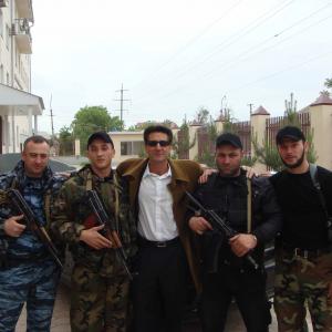 Bob Van Ronkel and his personal security in Chechnya 2008