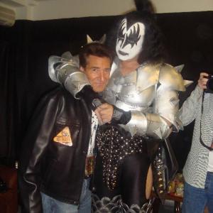 Bob Van Ronkel with Gene Simmons of KISS in Moscow 2008