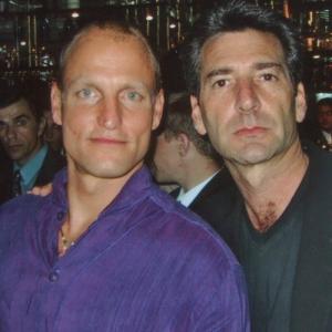 Bob Van Ronkel and Woody Harrelson in Moscow, Russia, 2001.