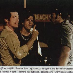 Still Mira Sorvino John Leguizamo Al Palagonia and Nelson Vasquez in SUMMER OF SAM