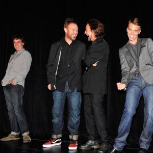 Jeff Ament, Matt Cameron, Stone Gossard, Eddie Vedder and Pearl Jam at event of Pearl Jam Twenty (2011)