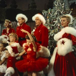 Still of Bing Crosby Danny Kaye Rosemary Clooney and VeraEllen in White Christmas 1954