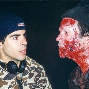 Eli Roth and Arie Verveen on location in North Carolina shooting the horror film Cabin Fever