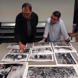 Enrique Viciano and Paco Mora, photographer. Photos for Exposition of The First World War