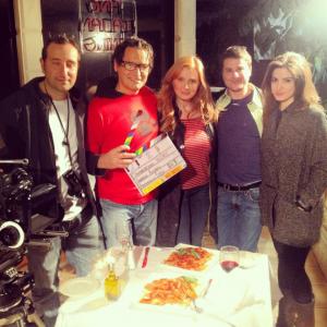 While filming Uncomfortable Silence hurricane Sandy hit New York This scene was shot on film in candlelight with a generator going cinematographer Antonio Emidi director Gabriele Altobelli Deborah Twiss Brian Vincent Kelly and Samantha Scaffidi