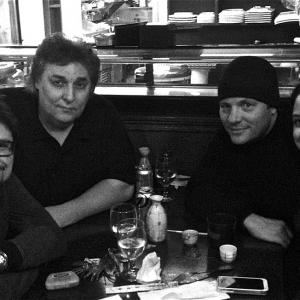Long time friends and film brothers Brian Vincent Kelly and Michael Rodrick of UNDERHELLGATE BRIDGE dine with producer Isil Bagdadi and directorproducer Michael Sergio of CAVU pics The movie is still shown and appreciated 10 years later