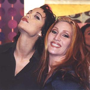 Michelle and Elizabeth Berkley on the set of The RuPaul Show